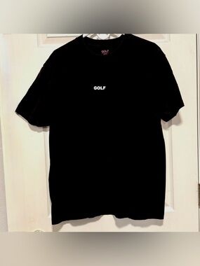 ARCHIVE 2017 GOLF WANG 3D Mini Logo Black Tee // Size Large